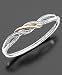 14k Gold & Sterling Silver Diamond Bangle Bracelet (1/5 ct. t.w.)