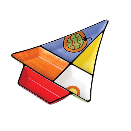 Mondrian Christmas Tree Shaped Server Divided, 16 In. x 12 1/2 In.