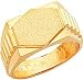 14K Gold Mens Signet Ring Sz 10