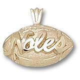 Florida State University Noles Football Pendant (Gold Plated)
