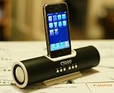 (GIFT BOXED) iPhone 4 4G G4 2G 3G 4G 3GS 3G S iPod Nano Touch Classic Charger Speaker and Docking System BLACK (5V 1500mA Mains Power Charger Adapter worth Included)