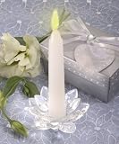 Lotus Flower Crystal Taper Holder with Taper
