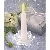 Lotus Flower Crystal Taper Holder with Taper