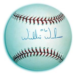 Willie Wilson Signed Major League Baseball