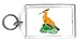 Keychain with yellow, beak, bird, animal, hoopoe, colorful