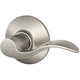Schlage F10 ACC 619 Accent Passage Lever, Satin Nickel