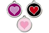Heart Pet Disc - Pet Tag by Red Dingo- 3 colours and 3 sizes to choose - FREE Engraving