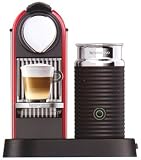 Nespresso C120-US-RE-NE CitiZ Automatic Single-Serve Espresso Maker and Milk Frother, Fire-Engine Red