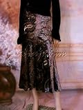 Ralph Lauren - $998 New RALPH LAUREN Purple Paisley Velvet Skirt 10