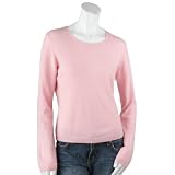 CinziaClaraWomen'sCashmereScoopNeckSweater,Pink,Large
