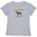 T-Shirt Woman Silver Gray " Dog Addiction American Bulldog " Dog