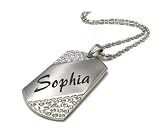 Custom Dogtag Engraving Name Dogtag Pendant Necklace w/Chain and Giftbox Custom Dogtag Engraving Name Dogtag Pendant Necklace w/Chain and Giftbox