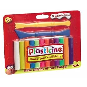 Plasticine - 12 Neon Sticks