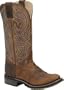 Women's Double - H� 12" Crazy Horse Wicked Work Western Boots, TOBACCO/TAN, 6