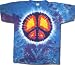 Peace Sign Symbol Adult Colorful Tie Dye T-shirt