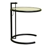 Adjustable Side End Table - Modern Style Black Finish
