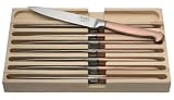 Sabatier Copper Balance Steak Knife Set in Wood Storage Tray, Set of 8