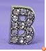 B Letter 10mm Slide Charm for Personalized Bling Dog Collar