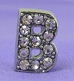 B Letter 10mm Slide Charm for Personalized Bling Dog Collar