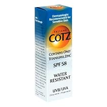 Fallene Cotz SPF 58 Water Resistant UVB/UVA Sunscreen for Sensitive Skin, 2.5-Ounce Tube
From Fallene

