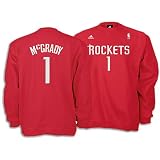 NBA Houston Rockets Tracy Mcgrady Basic Fleece Crew Sweater, Red