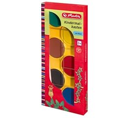 Herlitz 8640252 Kindermalkasten mit Pinsel mit extra-gro�e Farbtabletten