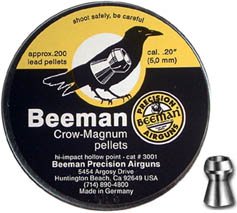 Beeman Crow-Magnum .20 Cal, 12.80 Grains, Hollowpoint, 200/Tin