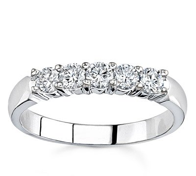 Platinum Five-Stone Diamond Band (G/VS2, 1/2 ct. tw.)