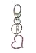 Key Chain Purse Clip - Open Heart - Fuchsia