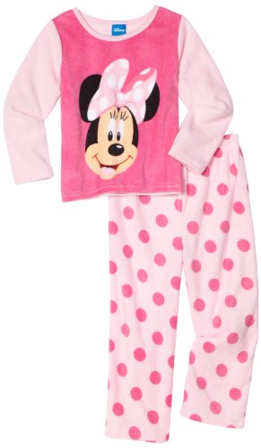 AME Sleepwear Girls 2-6X Minnie Dots Set, Multi, 3T
