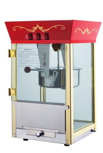 Great Northern Popcorn Red Matinee Movie Theater Style 8 oz. Ounce Antique Popcorn Machine