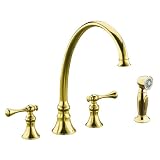 KOHLER K-16111-4A-PB Revival Kitchen Sink Faucet, Vibrant Polished Brass