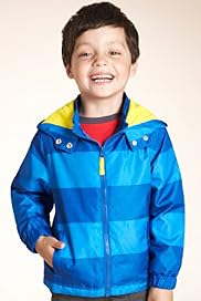 Shower Resistant Hooded Striped Mac