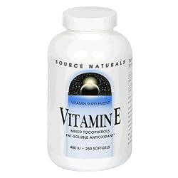 Source Naturals Vitamin E, Natural Mixed Tocopherols, 400 IU, 250 Softgels