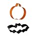 Premier Housewares 2-Piece Stainless Steel Pumpkin and Bat Shaped Cookie Cutter Set, Orange/Black