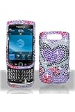BlackBerry Torch 9800 Full Diamond Graphic Case - Purple Love