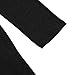 Creti Women's Long Sleeve Casual Loose Tunic Tops A-line Lace Stitching T-Shirt Dress, Black, X-Large
