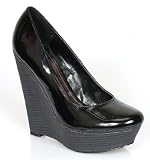 New Ladies Black Metal Stud Ankle-Strap Shoes Buckle 8