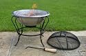 Stainless Steeel Firebowl with mesh cover 46cm high, by Buchanan