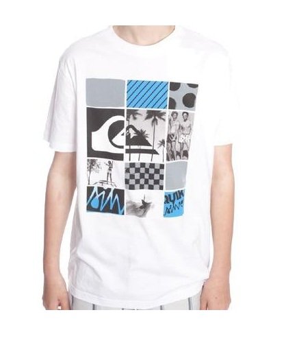Quiksilver Kinder T-Shirt Basic Boy, 3 Not to Late White, 104/110 (T4/5) Preisvergleich