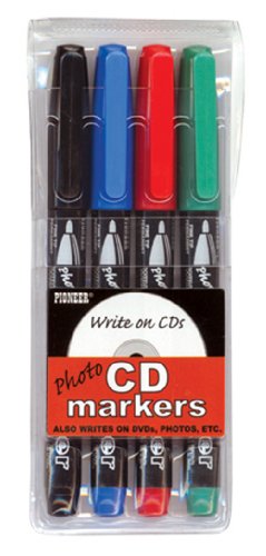 Pioneer 4-Pack Photo CD/DVD Marker Set