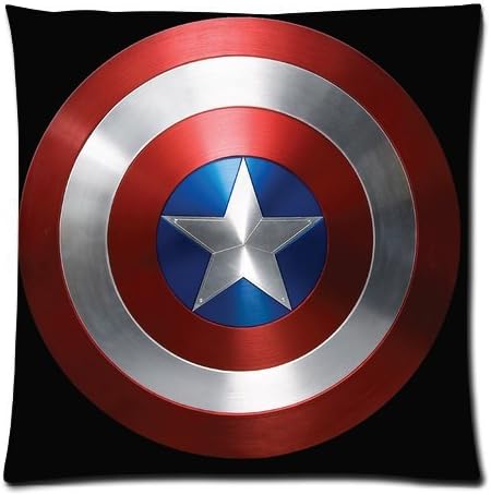 Home Pillow Cover Custom The Avengers Captain America Shield Throw Pillow Covers 18 x 18 Pillowcase Cover