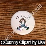 A CHILDS ART COLORING KID GIRL ARTWORK #01 DRAWER PULLS KNOBS