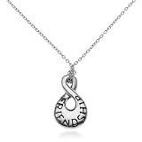 Sterling Silver Friendship Never Ends, Infinity Symbol Pendant Necklace 18'', Friendship Necklace