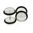 Fake Acrylic Plugs - Clear "GLOW IN THE DARK" 16g Wire; 8mm - Sold as a Pair