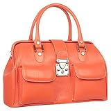 L.A.P.A. Front Pocket Calf Leather Doctor-style Handbag Coral