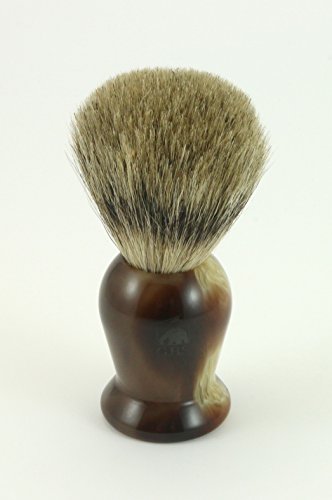 Pure badger horn shaving brush with free stand from gbs
