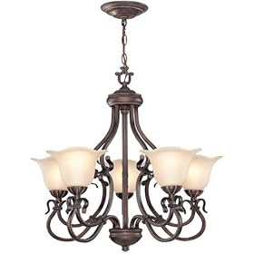 Lite Source C7956 5 Lites Ceiling Lamp - Antique Bronze by Lite Source