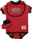Cincinnati Reds Baby Bib and Bootie Creeper Set