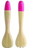 Quid - 7061113 - Tuya - Couverts à Salade - Bambou Rose - Bambou